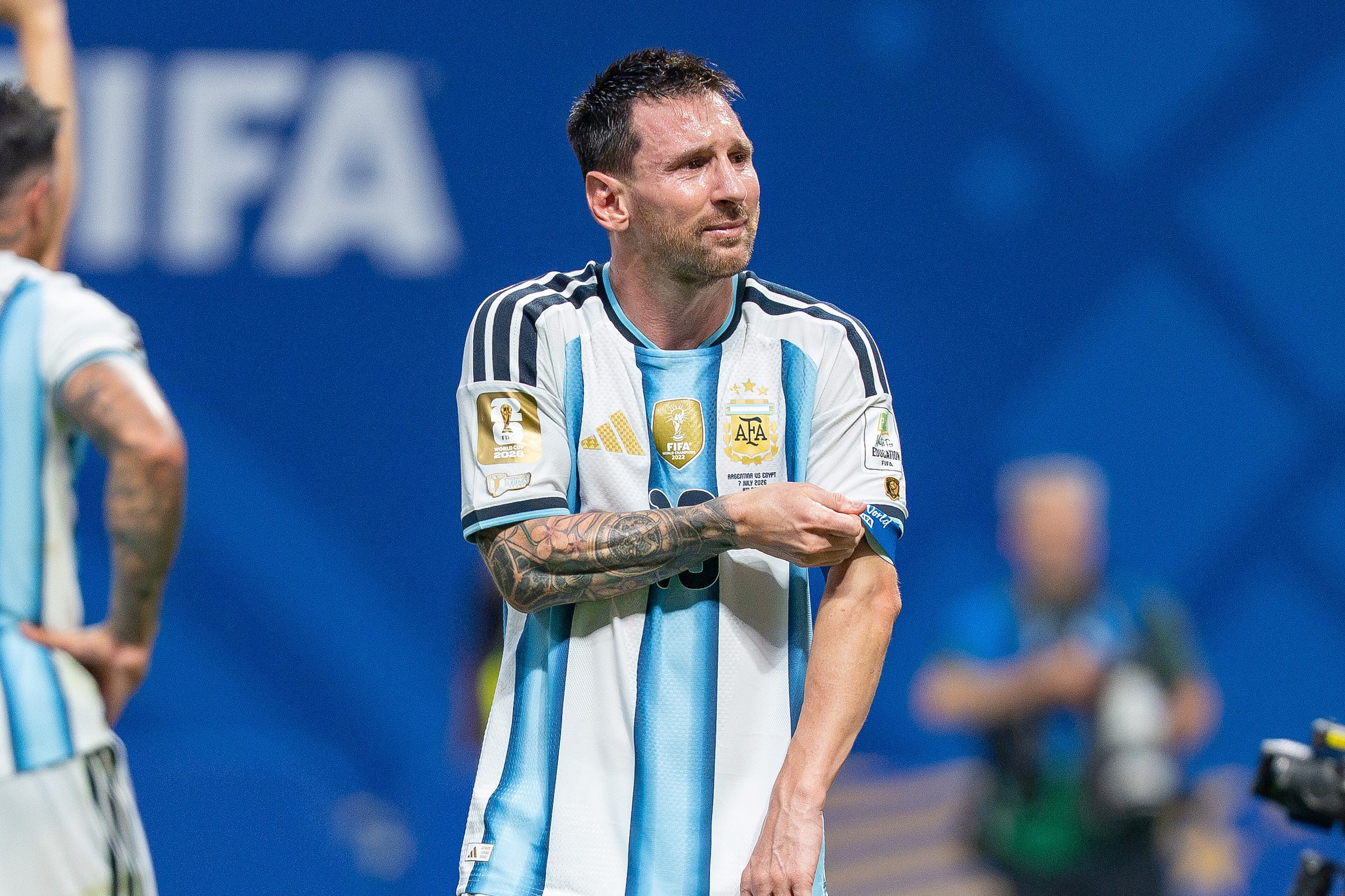 Lionel Messi con la camiseta de la Selección Argentina